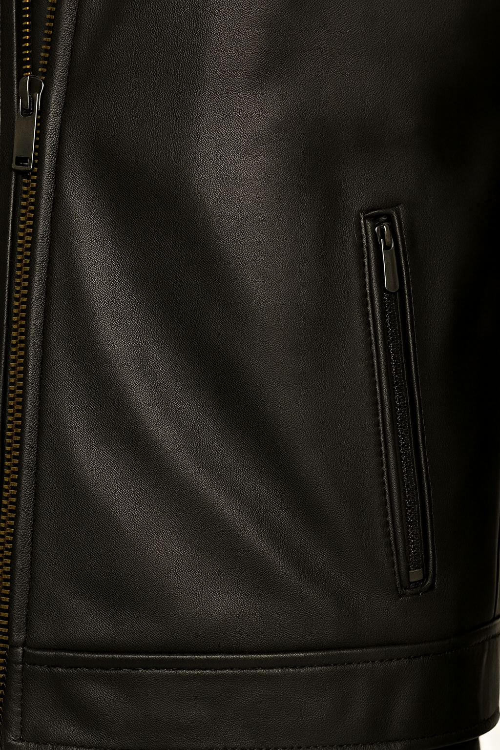 Classic Mens Black Harrington Leather Jacket