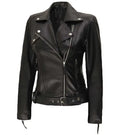 Classic Rebel Womens Asymmetrical Leather Jacket - Premium Quality Real Leather Jacket