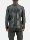 Heritage Line Padded Style Black Leather Jacket - Premium Quality Real Leather Jacket