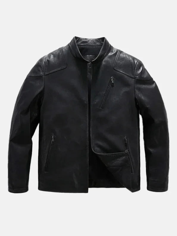 Men's Matt Black Leather Jacket - Premium Quality Real Leather Jacket
