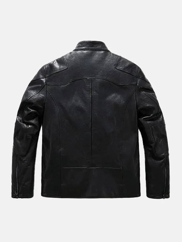Men's Matt Black Leather Jacket - Premium Quality Real Leather Jacket