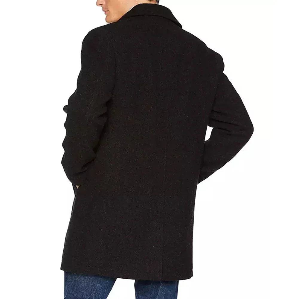 Mens-Black-Single-Breasted-Wool-Coat