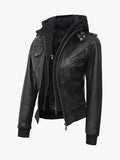 Royal Bomber Women's Bomber Black Leather Jacket - Premium Quality Real Leather Jacket