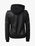 Royal Bomber Women's Bomber Black Leather Jacket - Premium Quality Real Leather Jacket