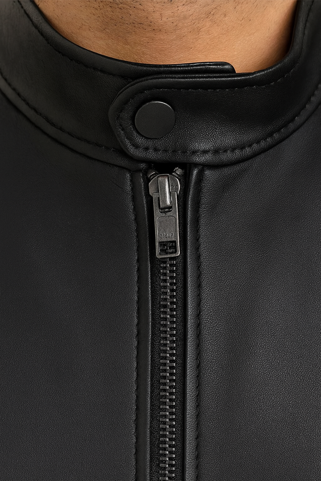 Axton Black Cafe Racer Leather Jacket for Men