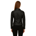 Black leather jacket for womens