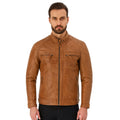 Cafe-Racer-Brown-Motorcycle-Leather-Jacket