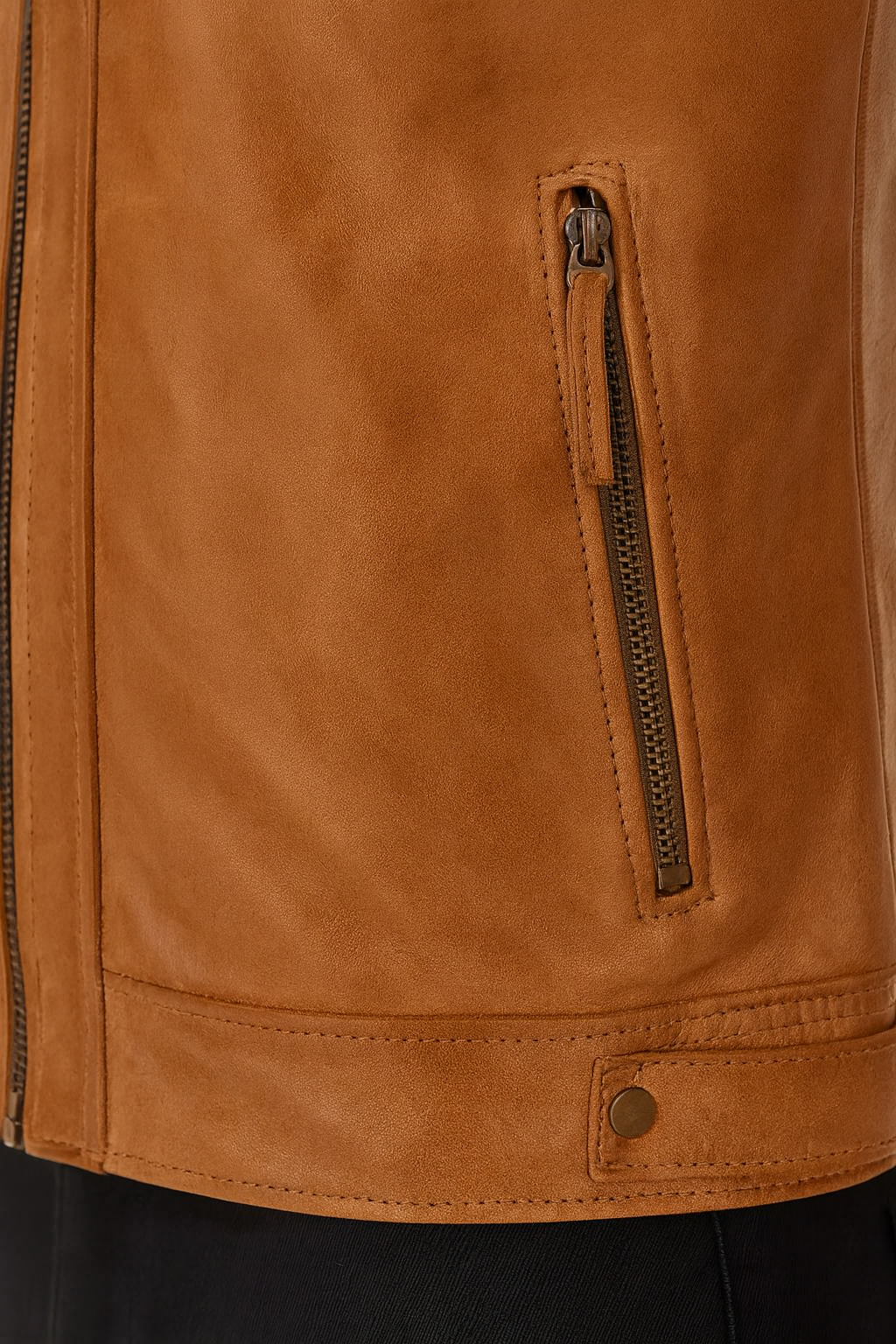 Cafe Racer Brown Motorcycle Leather Jacket