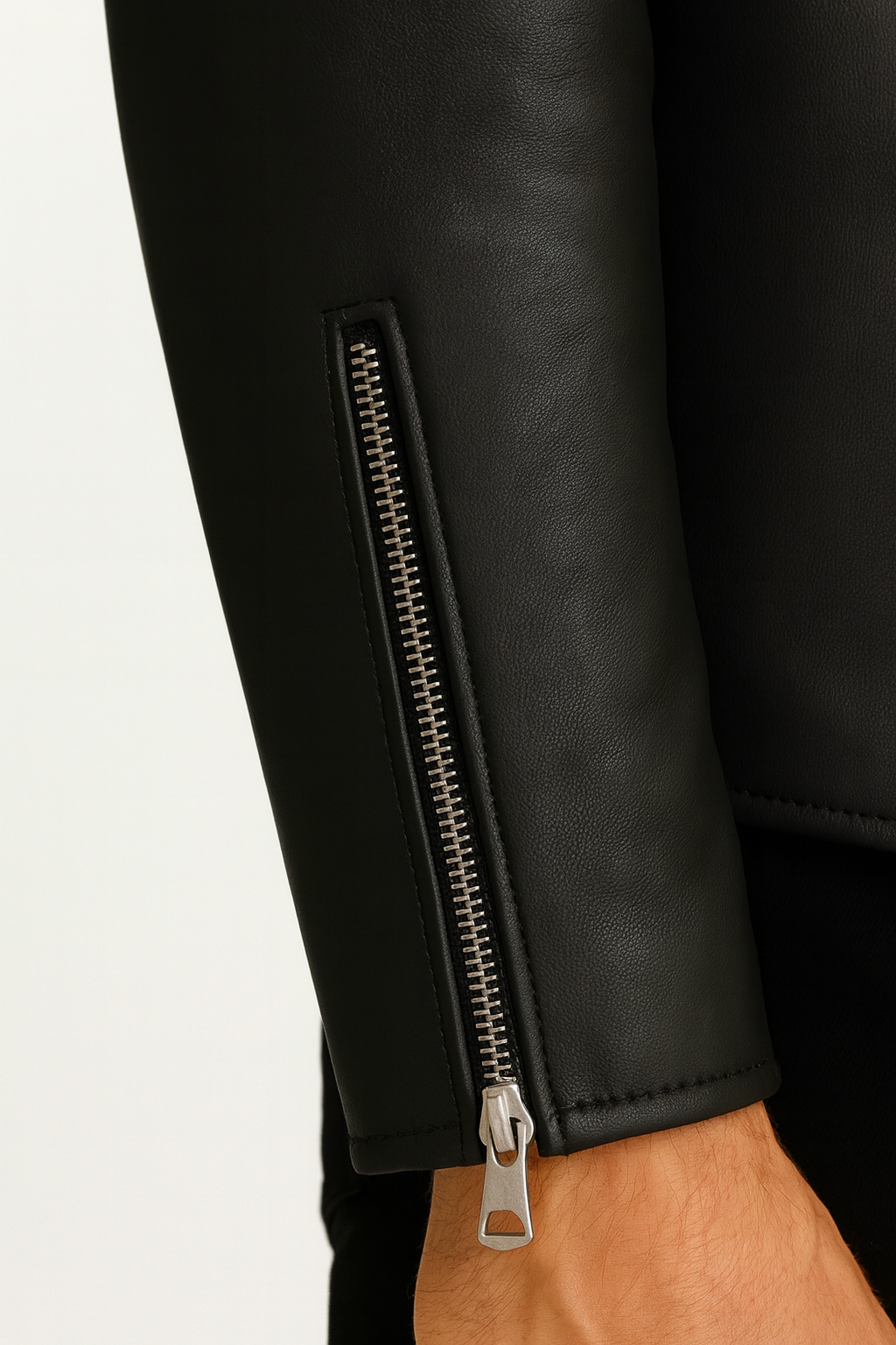 Cafe Racer Mens Black Leather Jacket