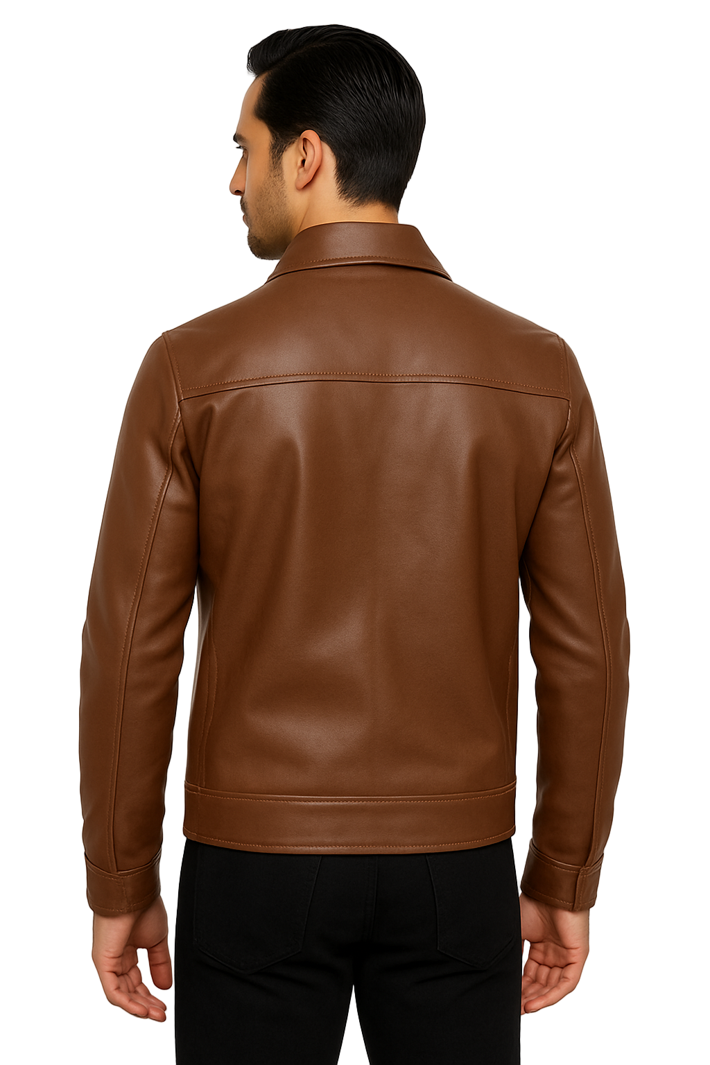 Cognac Mason Harrington Leather Jacket