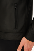 Jaxon Matte Black_Cafe Racer Leather Jacket