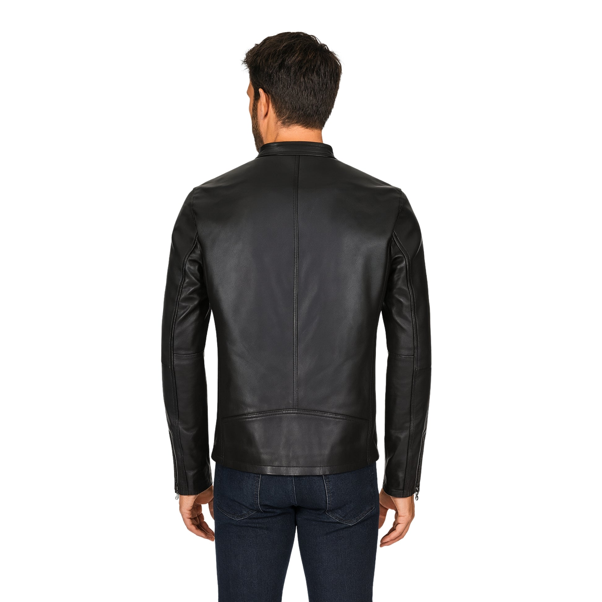 Luca-Marino-Mandarin-Collar-Black-Leather-Jacket-Mens