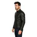 Mens-Mandarin-Collar-Black-Leather-Jacket