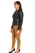 Monroe Asymmetrical Black Cafe Racer Jacket