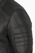 Sheepskin Black Cafe Racer Leather Jacket