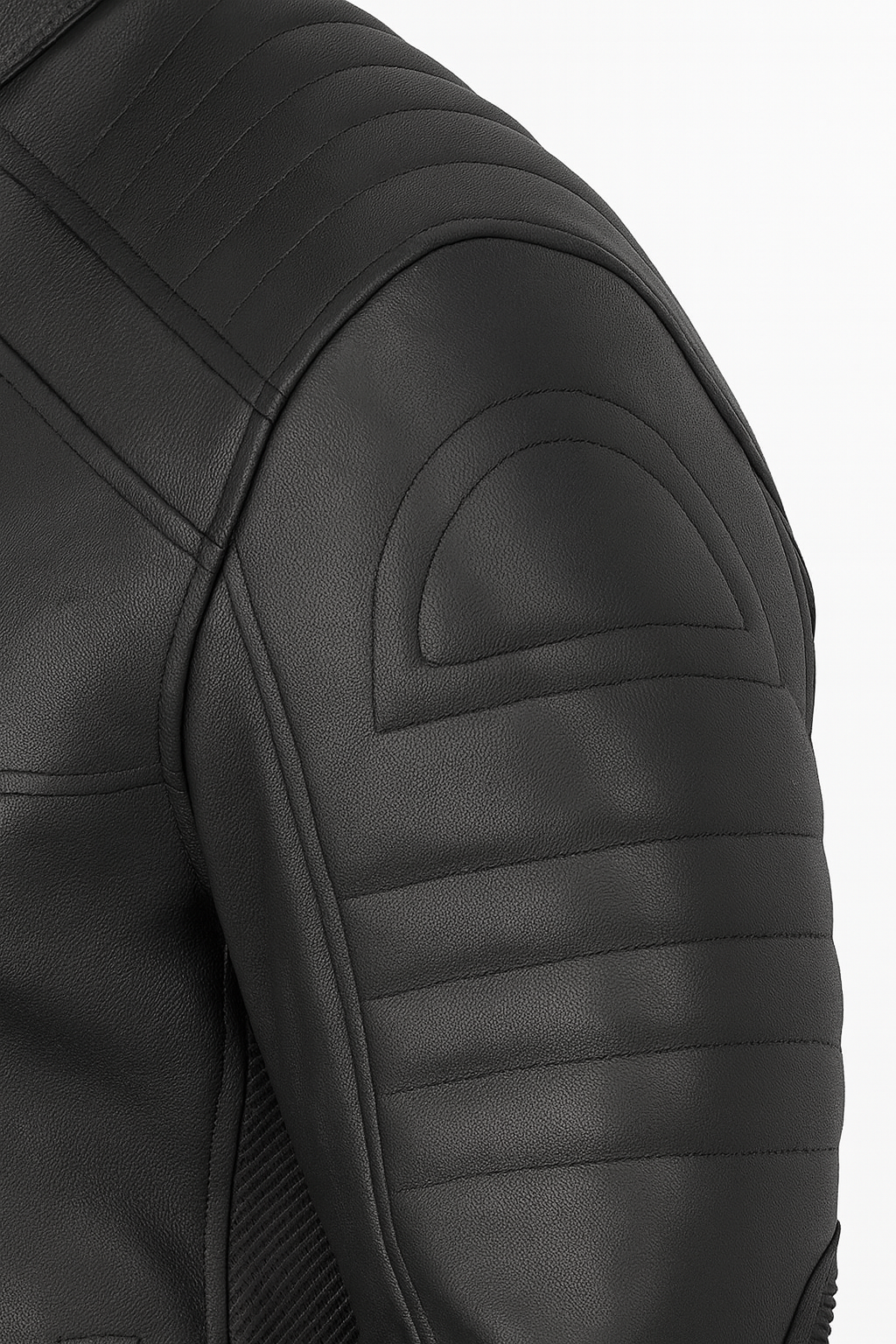 Sheepskin Black Cafe Racer Leather Jacket