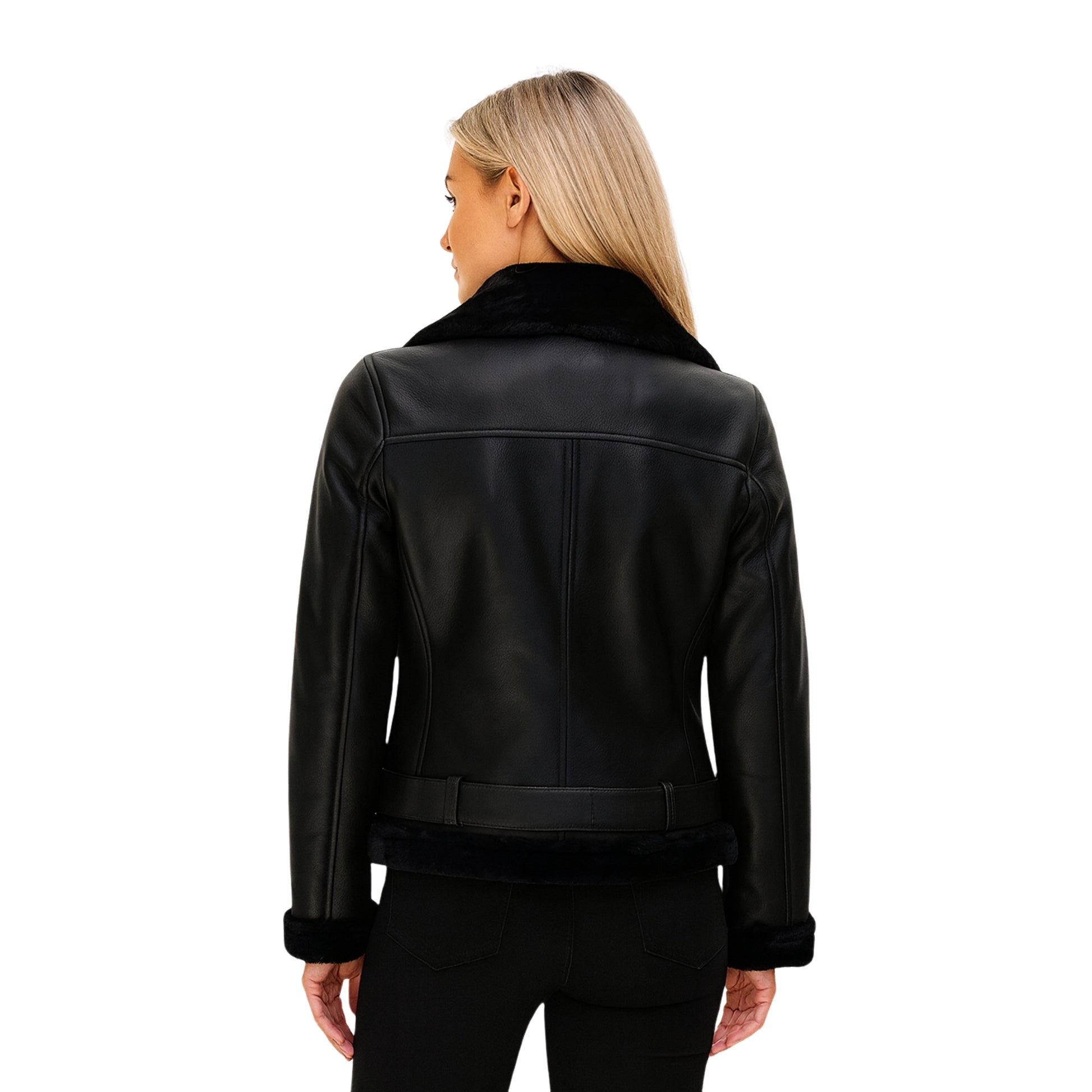 Womens-Black-Shearling-Leather-Jacket
